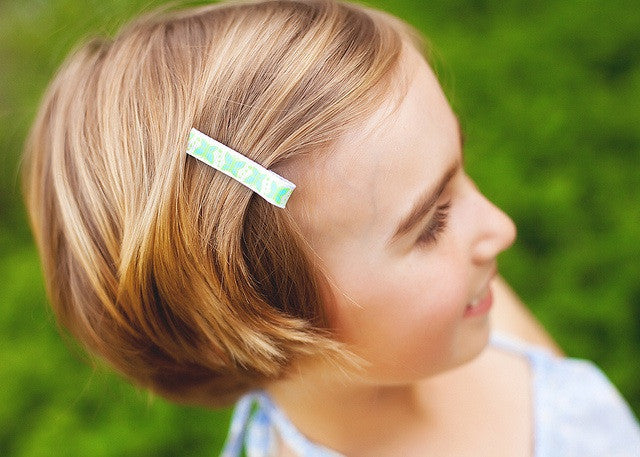 Barrettes anti-glisse enfant marron uni