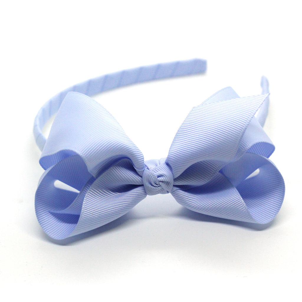 bleu pastel, serre-tête cérémonie, mariage, cortège, gros grain, rose, ma petite anglaise, ribbies, élégant, cortège, fille,