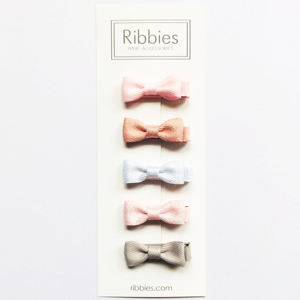 Set de 5 Barrettes Anti-Glisse pour Bébé et Petite Fille. Adorable assortiment de couleurs pastel et brillantes