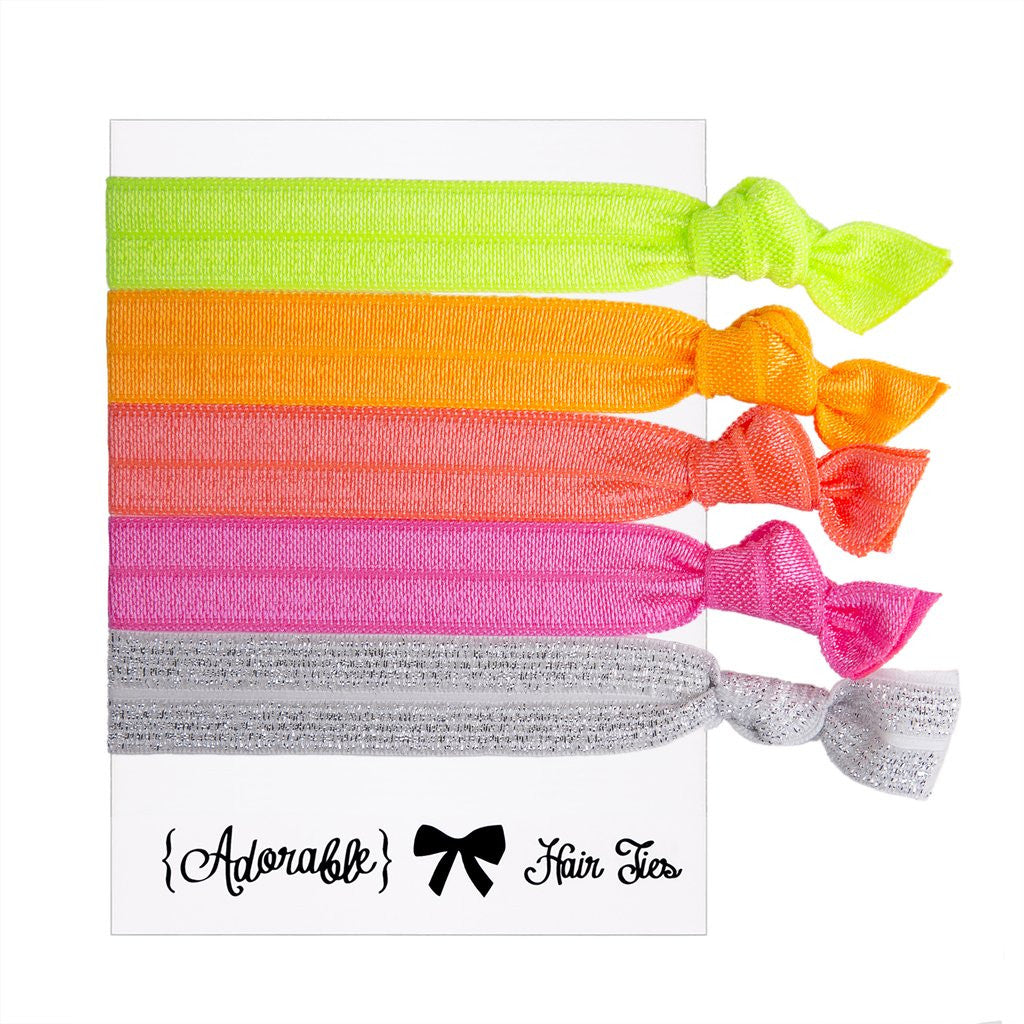 Elastique cheveux fluorescent fluo